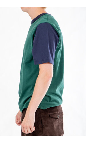 Jackman Jackman T-shirt / Lead-Off / Green x Navy Jackman Jackman T-shirt / Lead-Off / Green x Navy