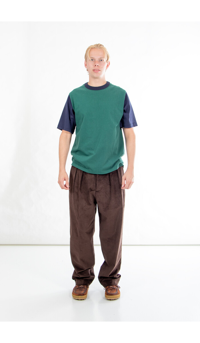 Jackman Jackman T-shirt / Lead-Off / Green x Navy Jackman Jackman T-shirt / Lead-Off / Green x Navy