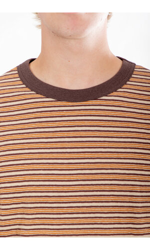 Cawley Cawley T-shirt / Japanese Striped Jersey / Karamel Cawley Cawley T-shirt / Japanese Striped Jersey / Karamel