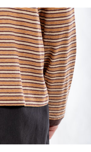 Cawley Cawley T-shirt / Japanese Striped Jersey / Karamel Cawley Cawley T-shirt / Japanese Striped Jersey / Karamel