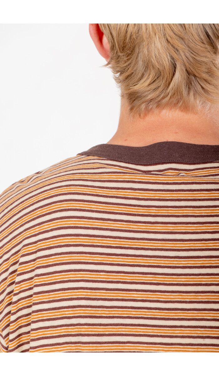 Cawley Cawley T-shirt / Japanese Striped Jersey / Karamel Cawley Cawley T-shirt / Japanese Striped Jersey / Karamel