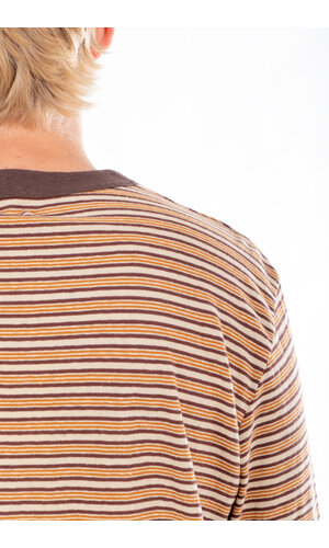 Cawley Cawley T-shirt / Japanese Striped Jersey / Karamel Cawley Cawley T-shirt / Japanese Striped Jersey / Karamel