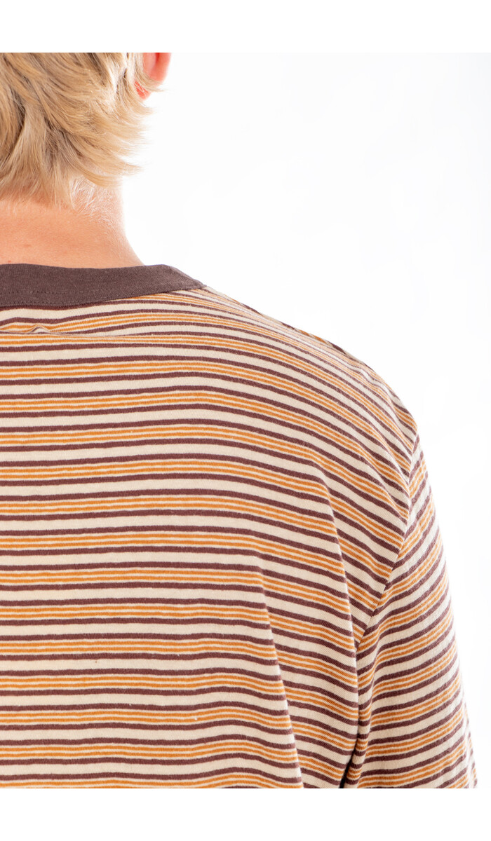 Cawley Cawley T-shirt / Japanese Striped Jersey / Karamel Cawley Cawley T-shirt / Japanese Striped Jersey / Karamel