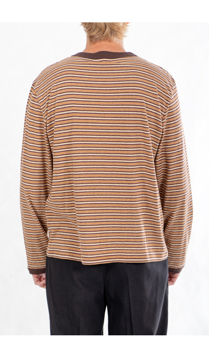 Cawley Cawley T-shirt / Japanese Striped Jersey / Karamel Cawley Cawley T-shirt / Japanese Striped Jersey / Karamel