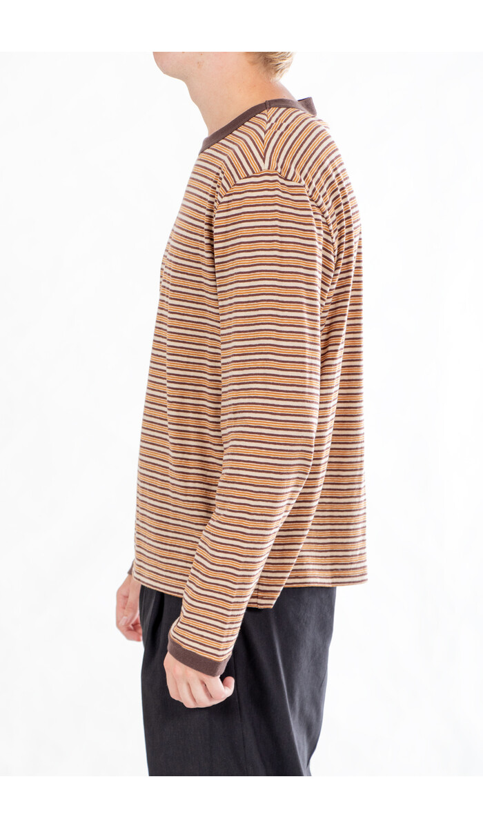 Cawley Cawley T-shirt / Japanese Striped Jersey / Karamel Cawley Cawley T-shirt / Japanese Striped Jersey / Karamel