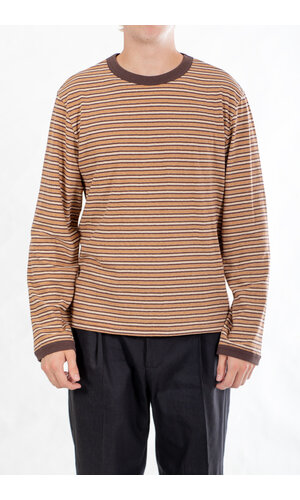 Cawley Cawley T-shirt / Japanese Striped Jersey / Karamel Cawley Cawley T-shirt / Japanese Striped Jersey / Karamel