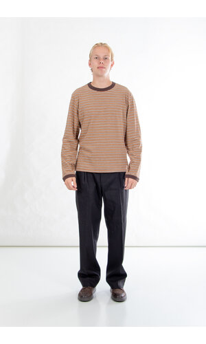 Cawley Cawley T-shirt / Japanese Striped Jersey / Karamel Cawley Cawley T-shirt / Japanese Striped Jersey / Karamel
