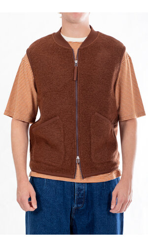 Universal Works Universal Works Gilet / Zip Waistcoat / Cacao Universal Works Universal Works Gilet / Zip Waistcoat / Cacao