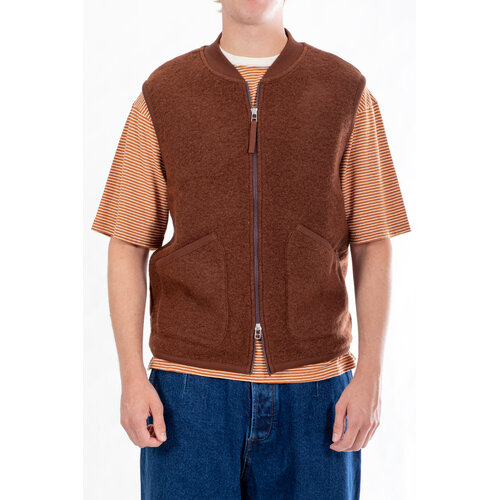 Universal Works Universal Works Gilet / Zip Waistcoat / Cacao Universal Works Universal Works Gilet / Zip Waistcoat / Cacao