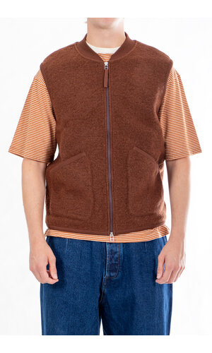 Universal Works Universal Works Gilet / Zip Waistcoat / Cacao Universal Works Universal Works Gilet / Zip Waistcoat / Cacao