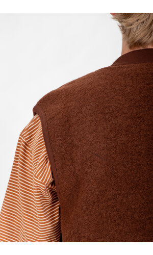 Universal Works Universal Works Gilet / Zip Waistcoat / Cacao Universal Works Universal Works Gilet / Zip Waistcoat / Cacao