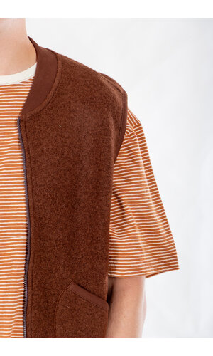 Universal Works Universal Works Gilet / Zip Waistcoat / Cacao Universal Works Universal Works Gilet / Zip Waistcoat / Cacao