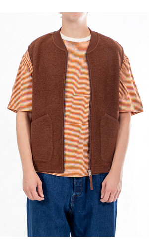 Universal Works Universal Works Gilet / Zip Waistcoat / Cacao Universal Works Universal Works Gilet / Zip Waistcoat / Cacao