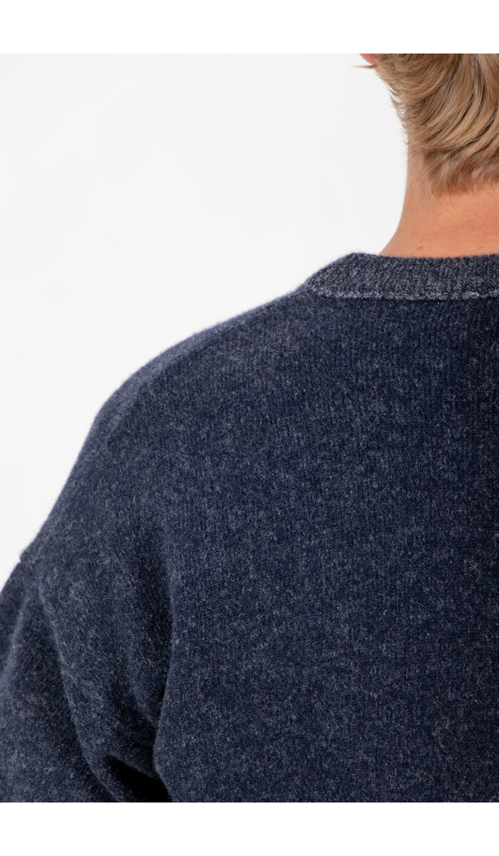 Roberto Collina Roberto Collina Trui / 263MYB15001 / Navy-Grijs Roberto Collina Roberto Collina Trui / 263MYB15001 / Navy-Grijs