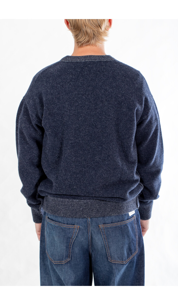 Roberto Collina Roberto Collina Trui / 263MYB15001 / Navy-Grijs Roberto Collina Roberto Collina Trui / 263MYB15001 / Navy-Grijs