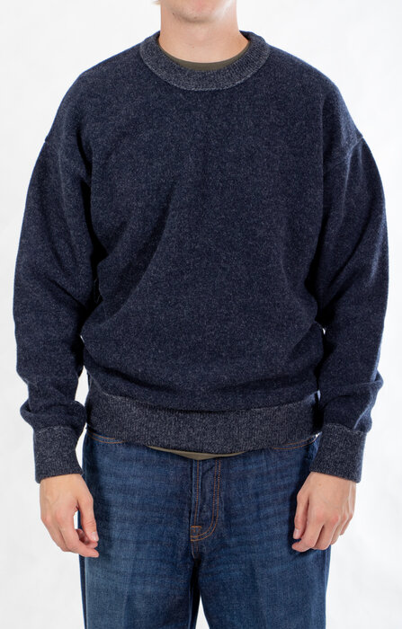 Roberto Collina Roberto Collina Trui / 263MYB15001 / Navy-Grijs Roberto Collina Roberto Collina Trui / 263MYB15001 / Navy-Grijs