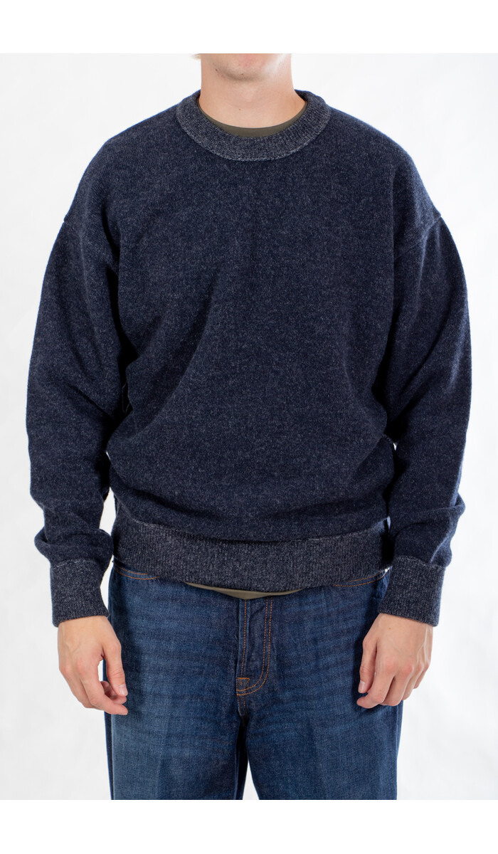 Roberto Collina Roberto Collina Trui / 263MYB15001 / Navy-Grijs Roberto Collina Roberto Collina Trui / 263MYB15001 / Navy-Grijs