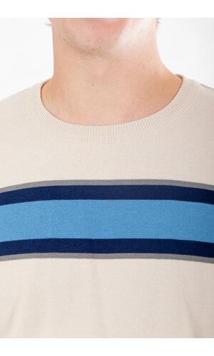 Fujito Fujito T-Shirt / Border Knit / Weiß Fujito Fujito T-Shirt / Border Knit / Weiß