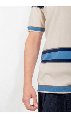 Fujito Fujito T-Shirt / Border Knit / Weiß Fujito Fujito T-Shirt / Border Knit / Weiß
