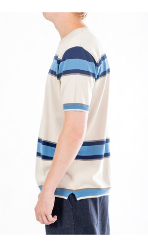 Fujito Fujito T-Shirt / Border Knit / Weiß Fujito Fujito T-Shirt / Border Knit / Weiß