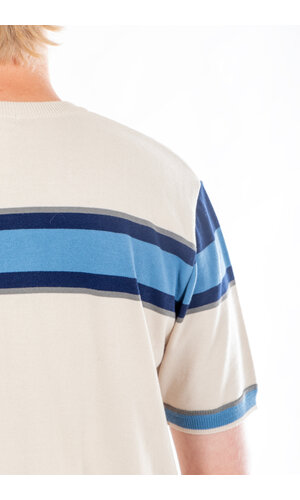 Fujito Fujito T-Shirt / Border Knit / Weiß Fujito Fujito T-Shirt / Border Knit / Weiß