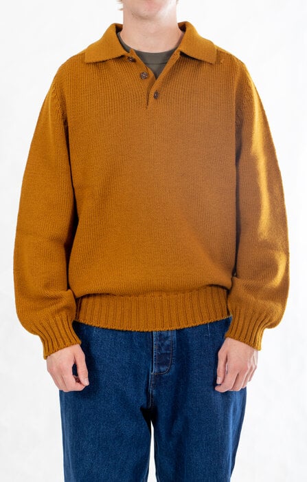 Universal Works Universal Works Sweater / Curtis Sweater / Gold Universal Works Universal Works Sweater / Curtis Sweater / Gold