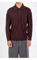 Universal Works Polo / L/S Pullover Knit Shirt / Espresso