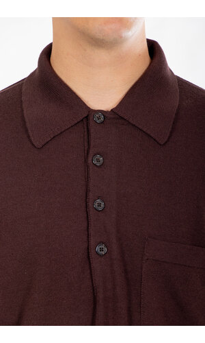 Universal Works Universal Works Polo / L/S Pullover Knit Shirt / Espresso