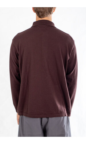 Universal Works Universal Works Polo / L/S Pullover Knit Shirt / Espresso