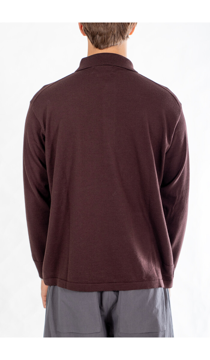 Universal Works Universal Works Polo / L/S Pullover Knit Shirt / Espresso