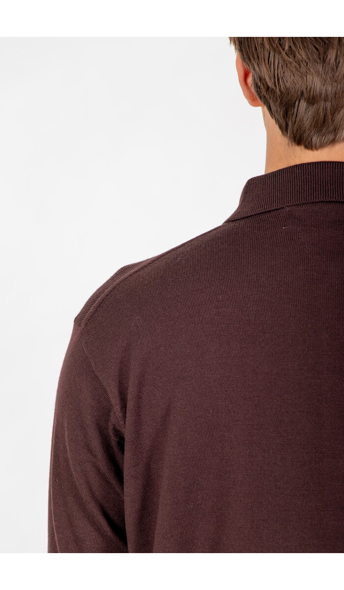 Universal Works Universal Works Polo / L/S Pullover Knit Shirt / Espresso