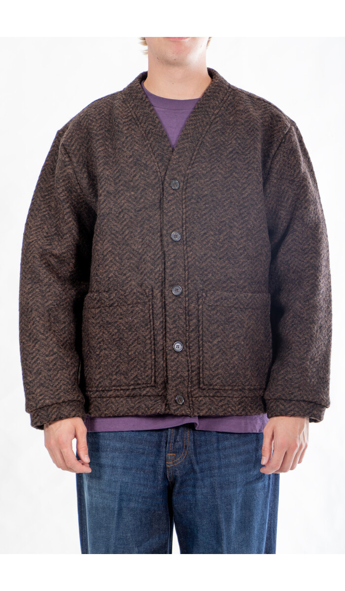 Universal Works Universal Works Vest / Advance Cardigan / Brown Universal Works Universal Works Vest / Advance Cardigan / Brown