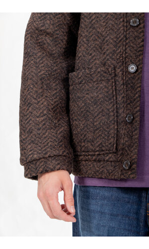 Universal Works Universal Works Vest / Advance Cardigan / Brown Universal Works Universal Works Vest / Advance Cardigan / Brown