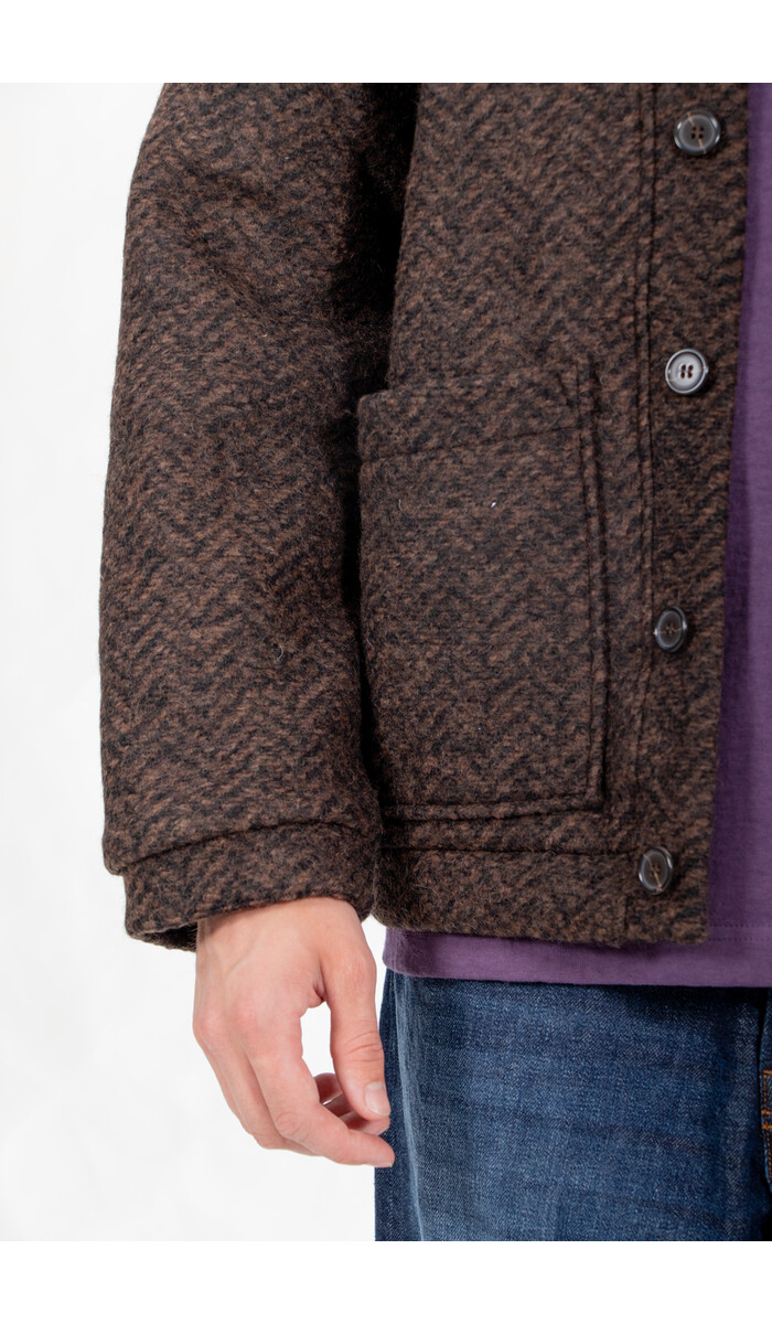 Universal Works Universal Works Vest / Advance Cardigan / Brown Universal Works Universal Works Vest / Advance Cardigan / Brown