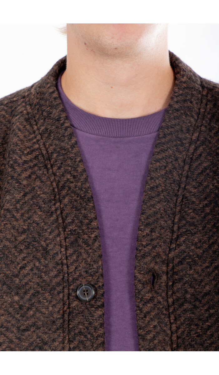 Universal Works Universal Works Vest / Advance Cardigan / Brown Universal Works Universal Works Vest / Advance Cardigan / Brown