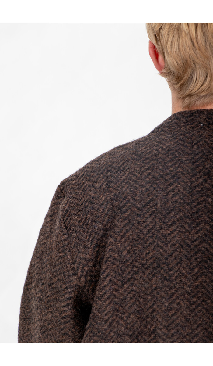 Universal Works Universal Works Vest / Advance Cardigan / Brown Universal Works Universal Works Vest / Advance Cardigan / Brown
