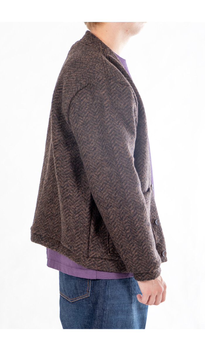 Universal Works Universal Works Vest / Advance Cardigan / Brown Universal Works Universal Works Vest / Advance Cardigan / Brown