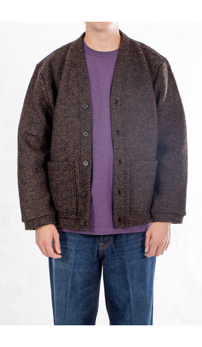 Universal Works Universal Works Vest / Advance Cardigan / Brown Universal Works Universal Works Vest / Advance Cardigan / Brown