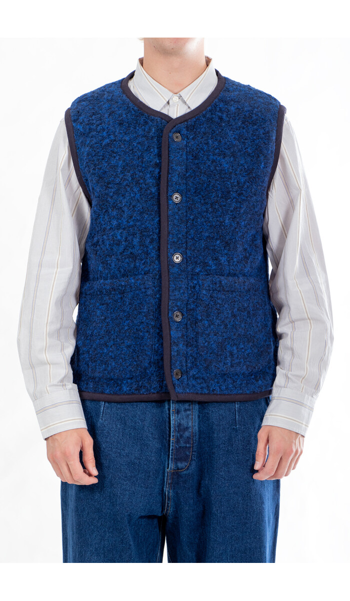 Universal Works Universal Works Gilet / Lancaster Gilet / Blau Universal Works Universal Works Gilet / Lancaster Gilet / Blau