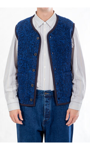 Universal Works Universal Works Gilet / Lancaster Gilet / Blau Universal Works Universal Works Gilet / Lancaster Gilet / Blau