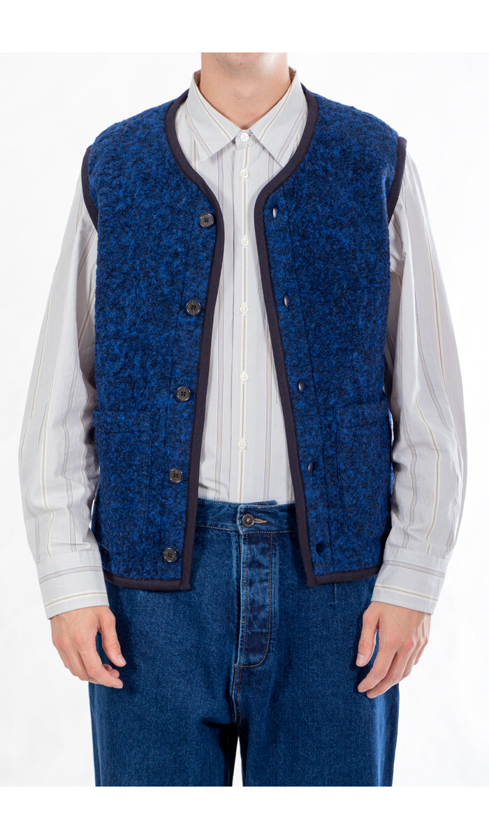 Universal Works Universal Works Gilet / Lancaster Gilet / Blau Universal Works Universal Works Gilet / Lancaster Gilet / Blau