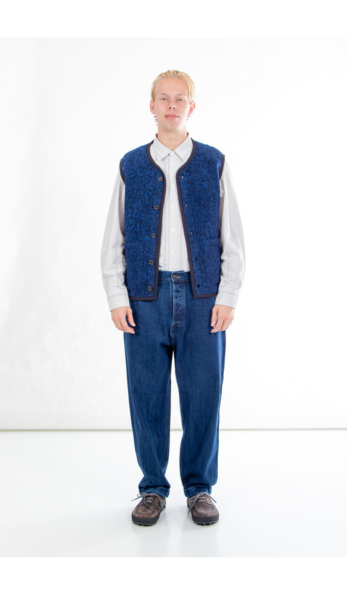 Universal Works Universal Works Gilet / Lancaster Gilet / Blau Universal Works Universal Works Gilet / Lancaster Gilet / Blau
