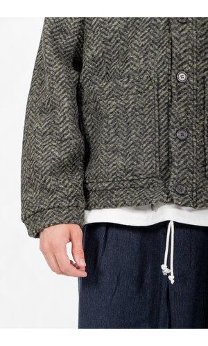 Universal Works Universal Works Strickjacke / Advance Cardigan / Oliv Universal Works Universal Works Strickjacke / Advance Cardigan / Oliv