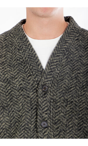 Universal Works Universal Works Strickjacke / Advance Cardigan / Oliv Universal Works Universal Works Strickjacke / Advance Cardigan / Oliv