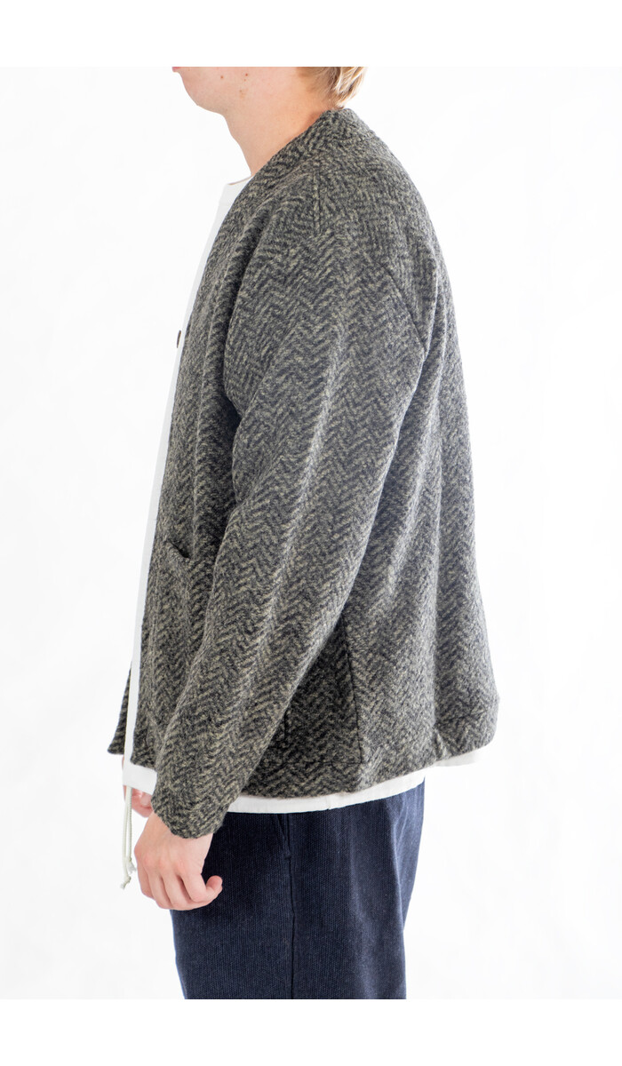 Universal Works Universal Works Strickjacke / Advance Cardigan / Oliv Universal Works Universal Works Strickjacke / Advance Cardigan / Oliv
