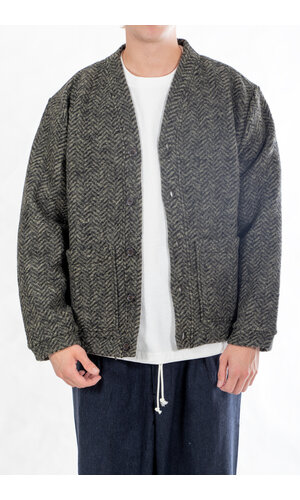 Universal Works Universal Works Strickjacke / Advance Cardigan / Oliv Universal Works Universal Works Strickjacke / Advance Cardigan / Oliv