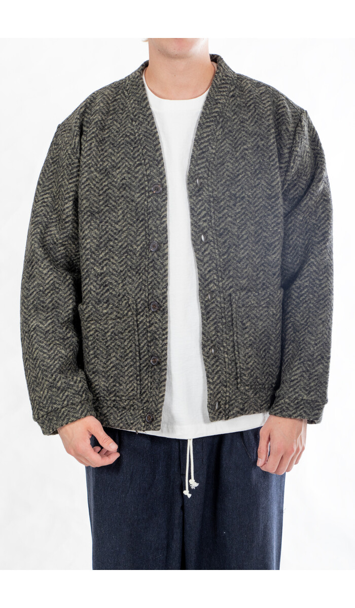 Universal Works Universal Works Strickjacke / Advance Cardigan / Oliv Universal Works Universal Works Strickjacke / Advance Cardigan / Oliv
