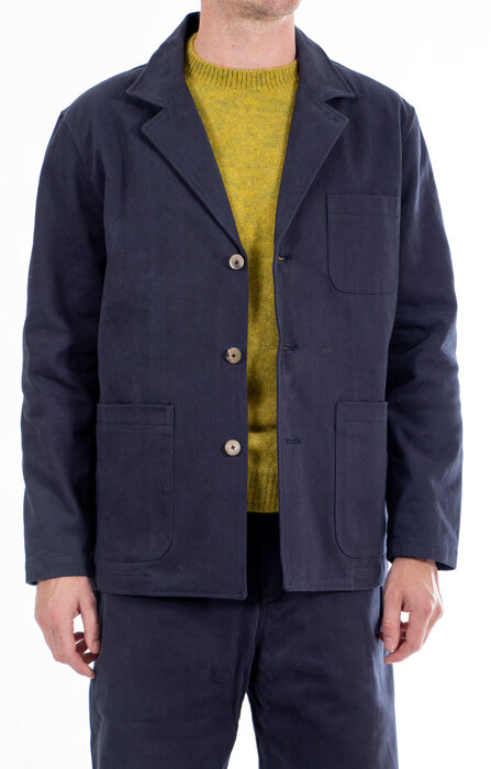 De Bonne Facture De Bonne Facture Sakkko / Traveler Jacket / Navy De Bonne Facture De Bonne Facture Sakkko / Traveler Jacket / Navy