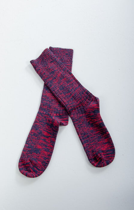 Escuyer Escuyer Sock / Melange Blend / Red Blue Escuyer Escuyer Sock / Melange Blend / Red Blue