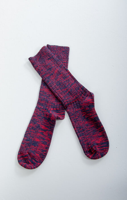 Escuyer Escuyer Socke / Melange Blend / Rot Blau Escuyer Escuyer Socke / Melange Blend / Rot Blau